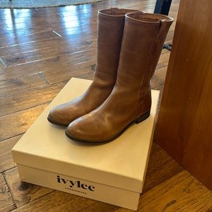 Ivylee Simone Mid Calf Boots - size 39 - camel color - NEARLY BRAND NEW!!!
